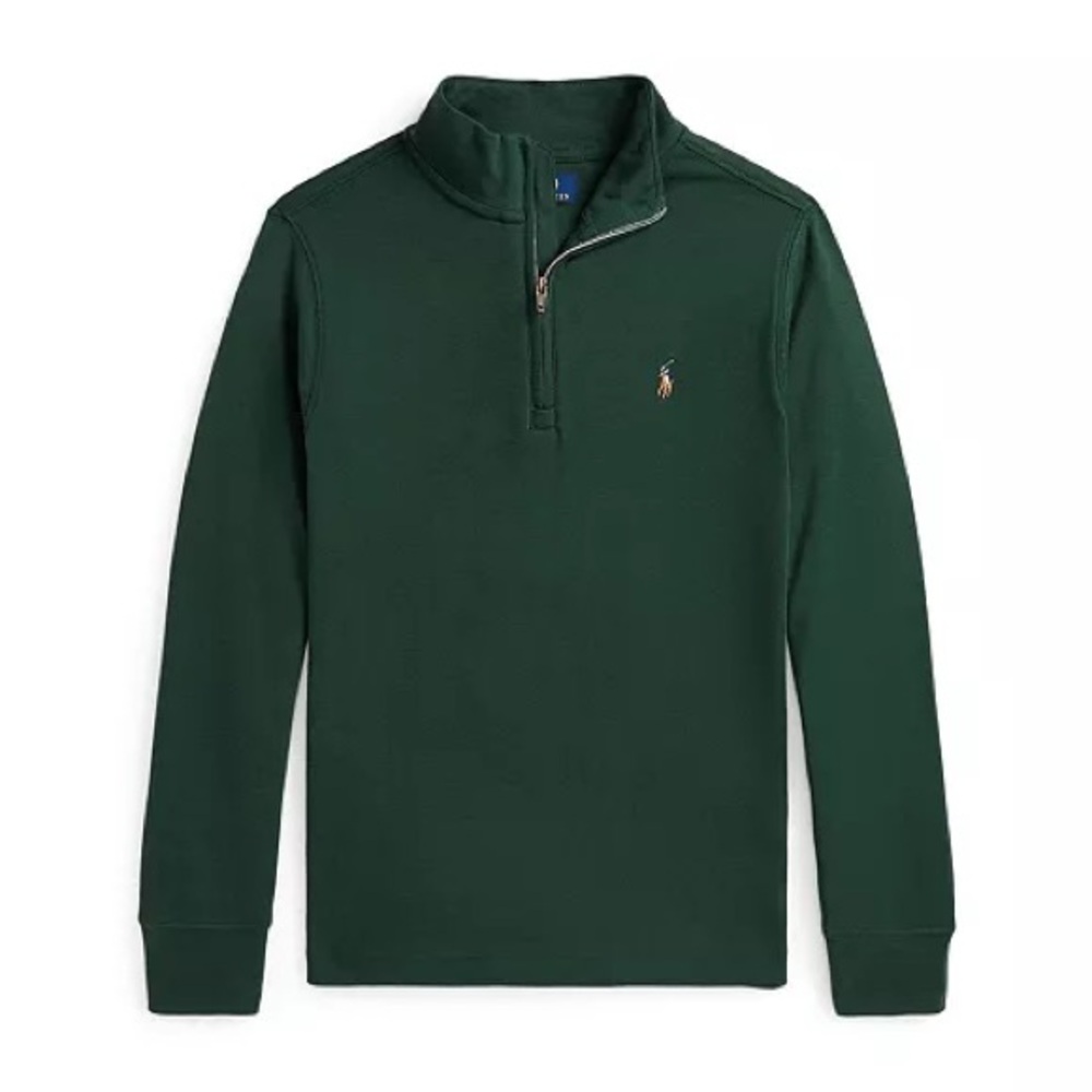 Polo Ralph Lauren Boys Cotton Interlock Quarter-Zip Pullover Sweatshirt Small